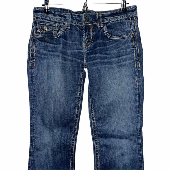 MEK Avondale Embroidered Bootcut Jeans 28 29 - Picture 3 of 9